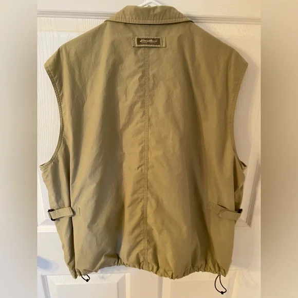 Eddie  Bauer Men's Khaki Outdoor Vest Size xl - Picture 8 of 10